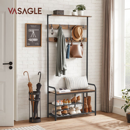 Coat Rack with Shoe Bench - image 2
