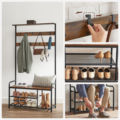 Coat Rack with Shoe Bench - image 8