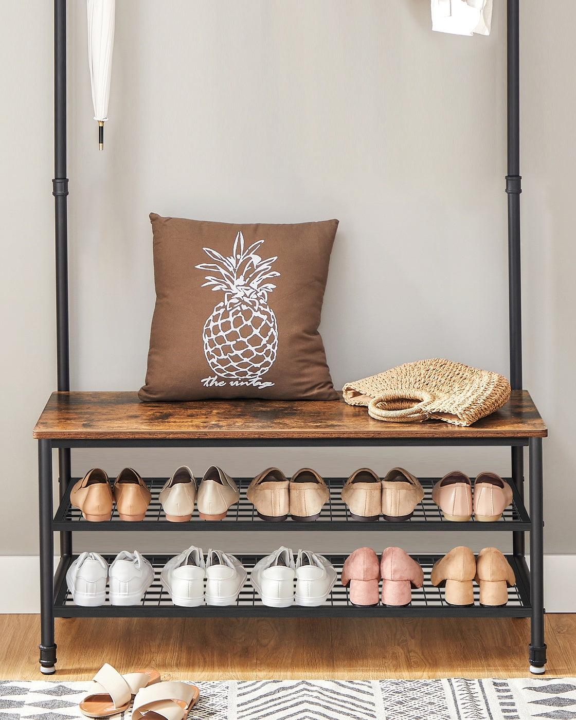 3-in-1 Entryway Coat Rack and Storage Bench - image 6