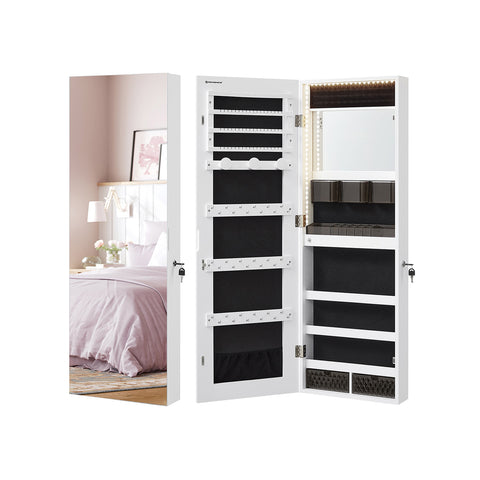 Jewelry Armoire Organizer with LED Lights