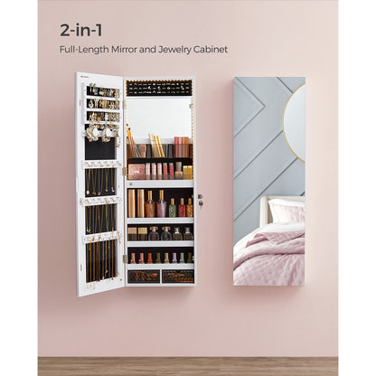 Jewelry Armoire Organizer with LED Lights
