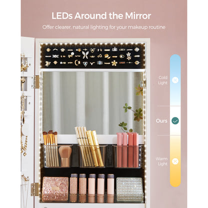 Jewelry Armoire Organizer with LED Lights