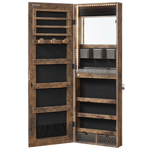 Jewelry Cabinet Armoire with Mirror