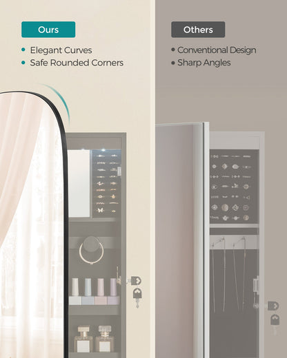 LED Jewelry Cabinet Wall or Door Mounted