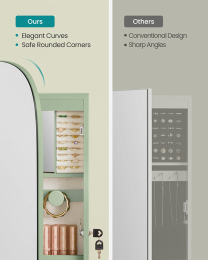 LED Jewelry Cabinet Wall or Door Mounted
