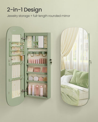 LED Jewelry Cabinet Wall or Door Mounted