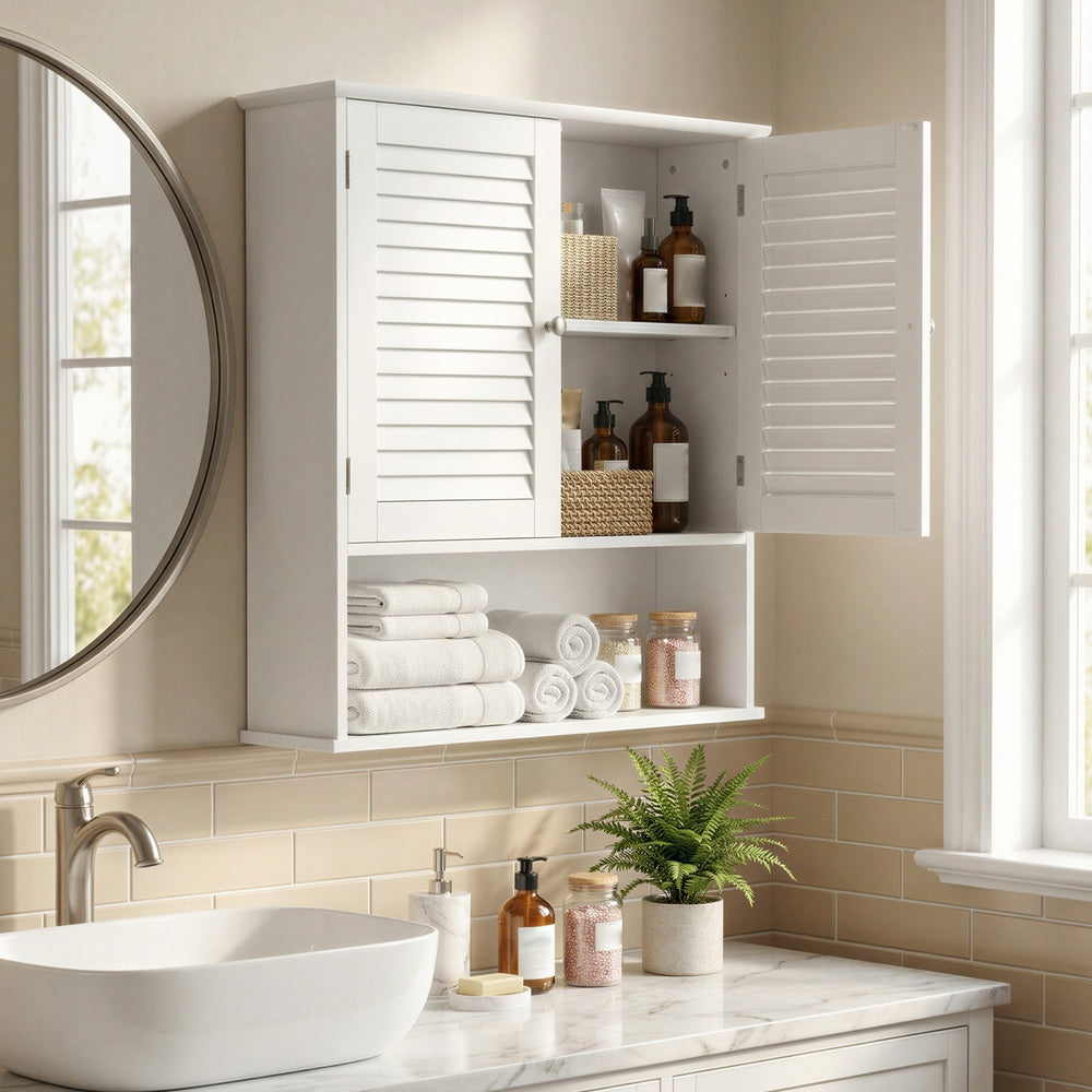 Bathroom Wall Cabinet, Wall-Mounted Bathroom Storage Cabinet - image 8