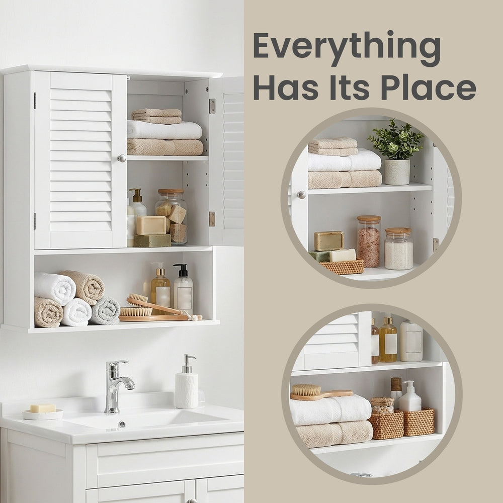 Bathroom Wall Cabinet, Wall-Mounted Bathroom Storage Cabinet - image 9