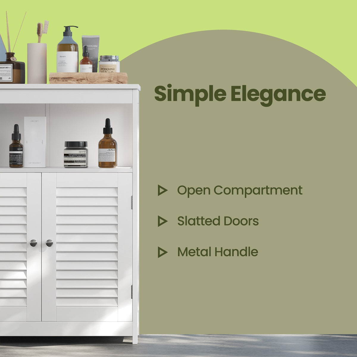 Bathroom Floor Cabinet Freestanding Storage Organiser Rack, Kitchen Cupboard - image 4