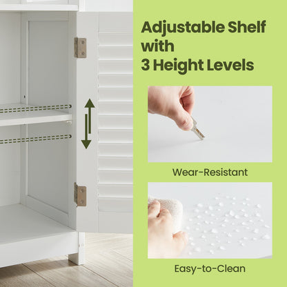 Bathroom Floor Cabinet Freestanding Storage Organiser Rack, Kitchen Cupboard - image 5