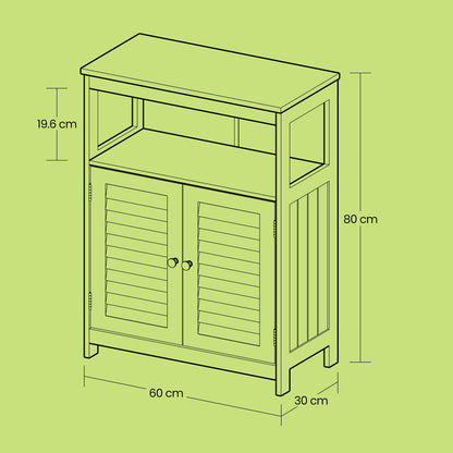 Bathroom Floor Cabinet Freestanding Storage Organiser Rack, Kitchen Cupboard - image 6