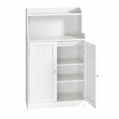 100 cm Tall Bathroom Floor Cabinet, Bathroom Storage Cabinet with 2 Doors, 2 Adjustable Shelves - image 1