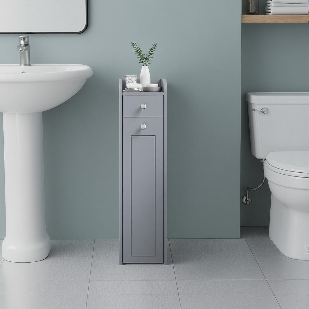 Small Bathroom Cabinet, Slim Bathroom Storage Unit, Bathroom Organiser - image 4