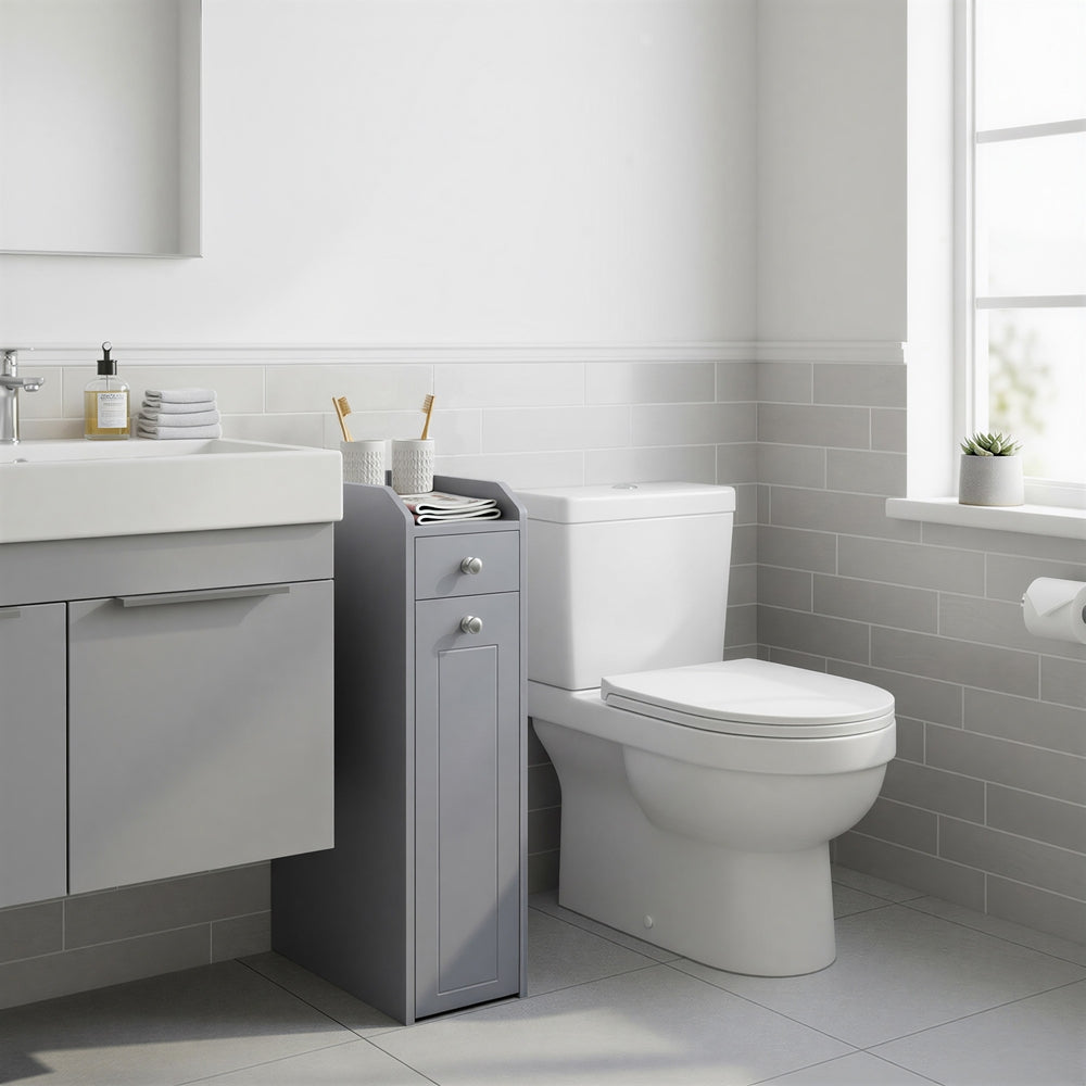 Small Bathroom Cabinet, Slim Bathroom Storage Unit, Bathroom Organiser - image 5