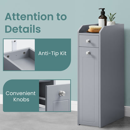 Small Bathroom Cabinet, Slim Bathroom Storage Unit, Bathroom Organiser - image 8