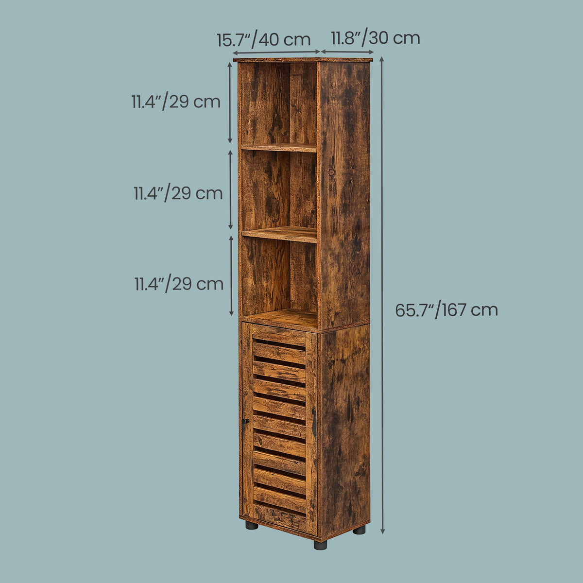 Freestanding Tall Bathroom Storage Cabinet, Bathroom Floor Cabinet, with Open Shelves, Adjustable Shelves - image 5