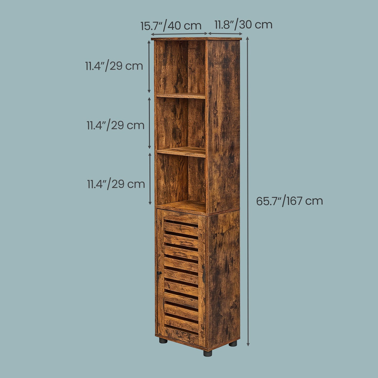Freestanding Tall Bathroom Storage Cabinet, Bathroom Floor Cabinet, with Open Shelves, Adjustable Shelves - image 5