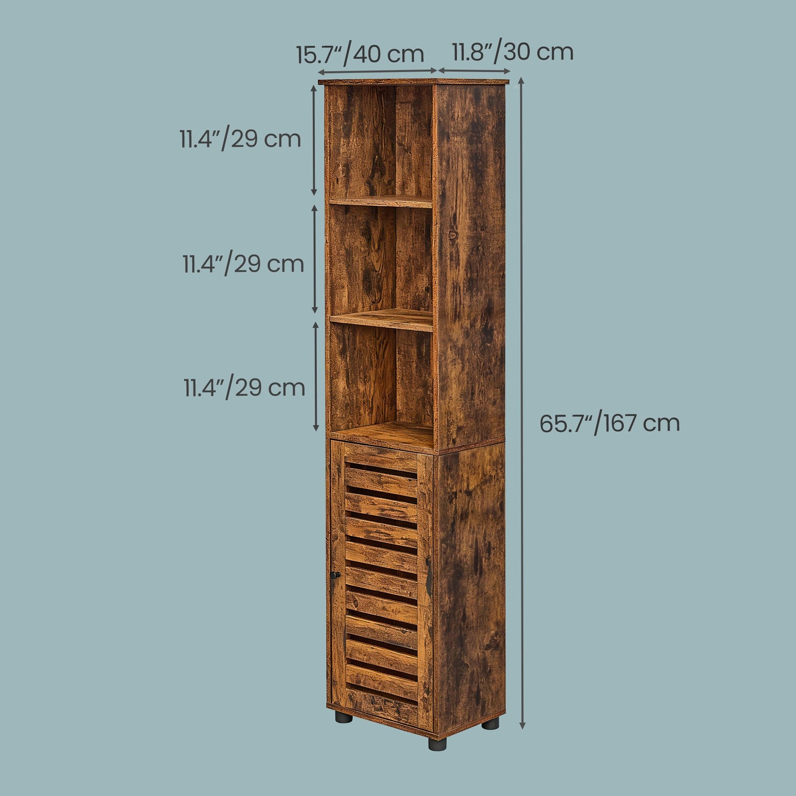Freestanding Tall Bathroom Storage Cabinet, Bathroom Floor Cabinet, with Open Shelves, Adjustable Shelves - image 5