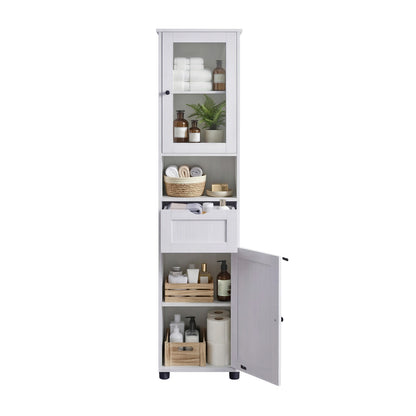 Tall Bathroom Cabinet, Slim Bathroom Storage Cupboard - image 2