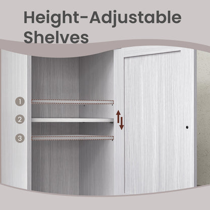 Tall Bathroom Cabinet, Slim Bathroom Storage Cupboard - image 7