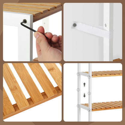 5-Tier Bamboo Storage Shelf, Shelving Unit, Multifunctional - image 4
