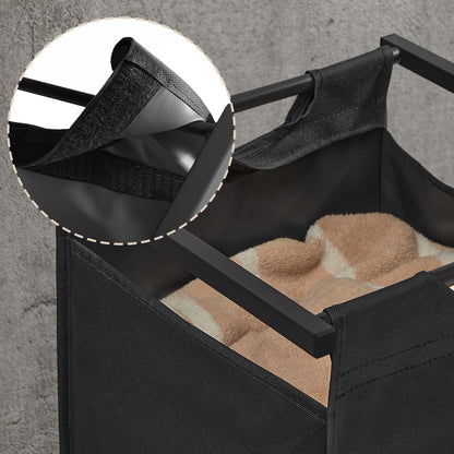 3-Section Laundry Hamper with Removable Bags, Laundry Basket with Shelf for Bedroom, 3 x 38 L, Black and Grey - image 18