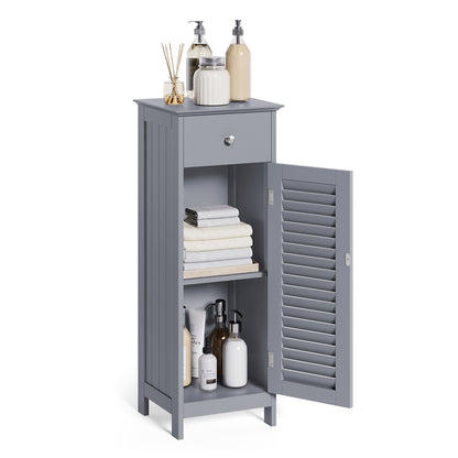 Bathroom Storage Cabinet with Drawer and Door Dove Grey - image 1