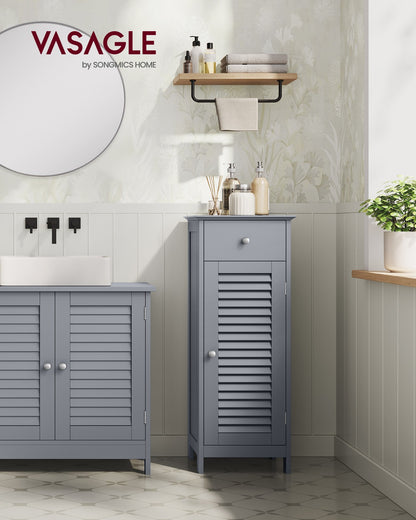 Bathroom Storage Cabinet with Drawer and Door Dove Grey - image 2