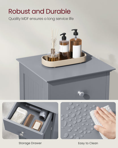 Bathroom Storage Cabinet with Drawer and Door Dove Grey - image 5