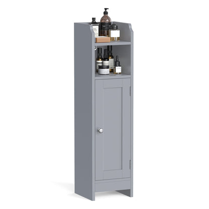 Freestanding Slim Bathroom Cabinet with Door and Shelves - image 1