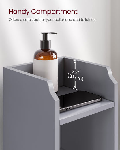 Freestanding Slim Bathroom Cabinet with Door and Shelves - image 6