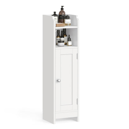 Freestanding Slim Bathroom Cabinet with Door and Shelves - image 9