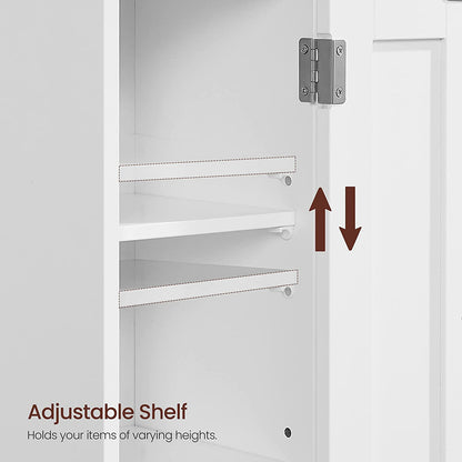Freestanding Slim Bathroom Cabinet with Door and Shelves - image 14