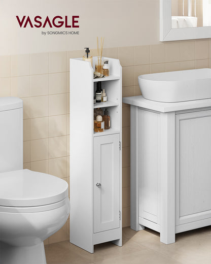 Freestanding Slim Bathroom Cabinet with Door and Shelves - image 18