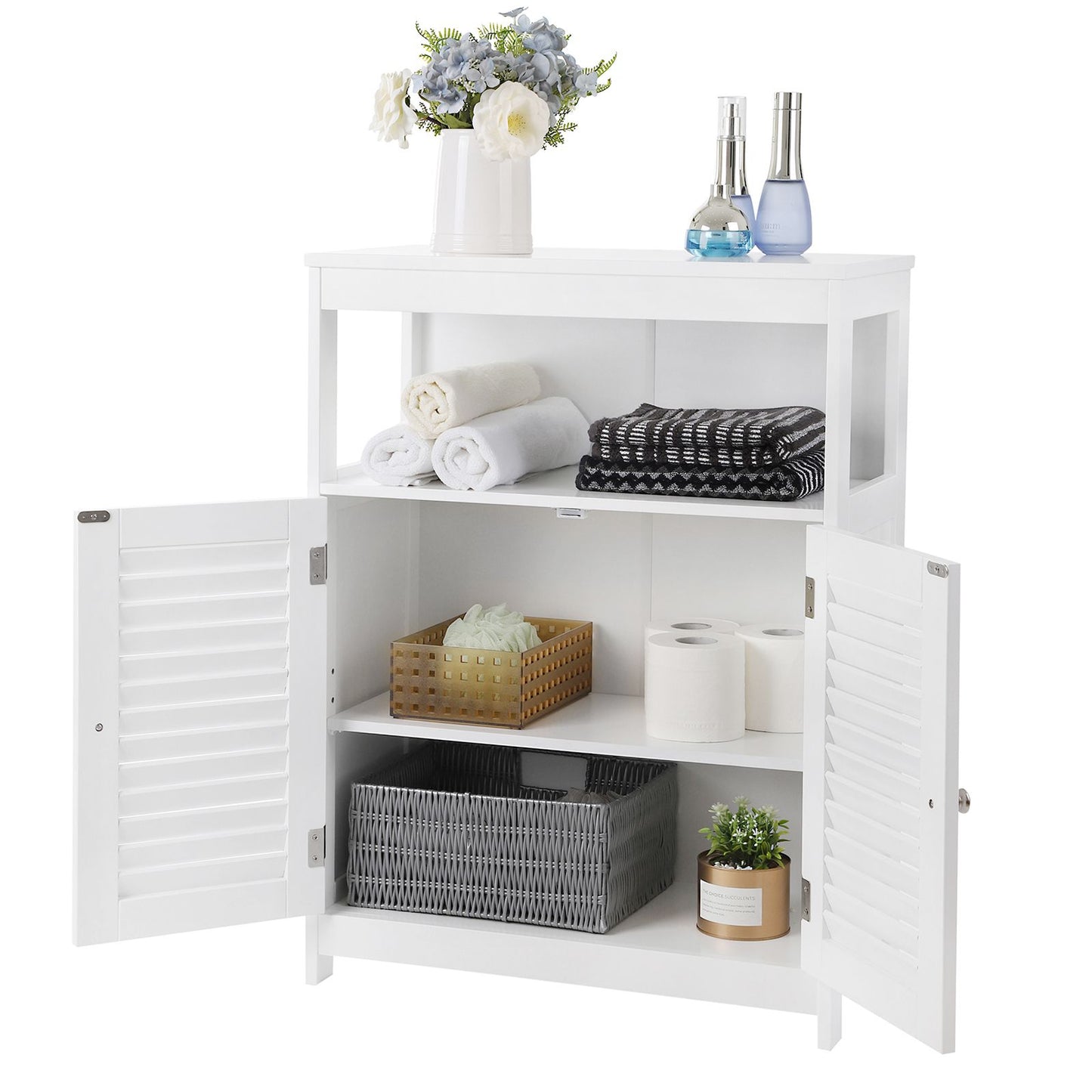 Wooden Bathroom Floor Cabinet - image 5