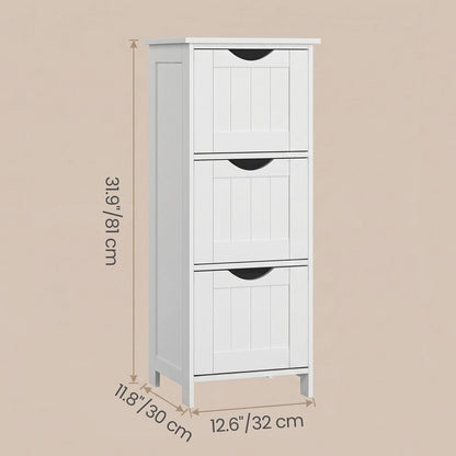 Bathroom Floor Storage Cabinet with 4 Drawers Mystic Grey - image 35