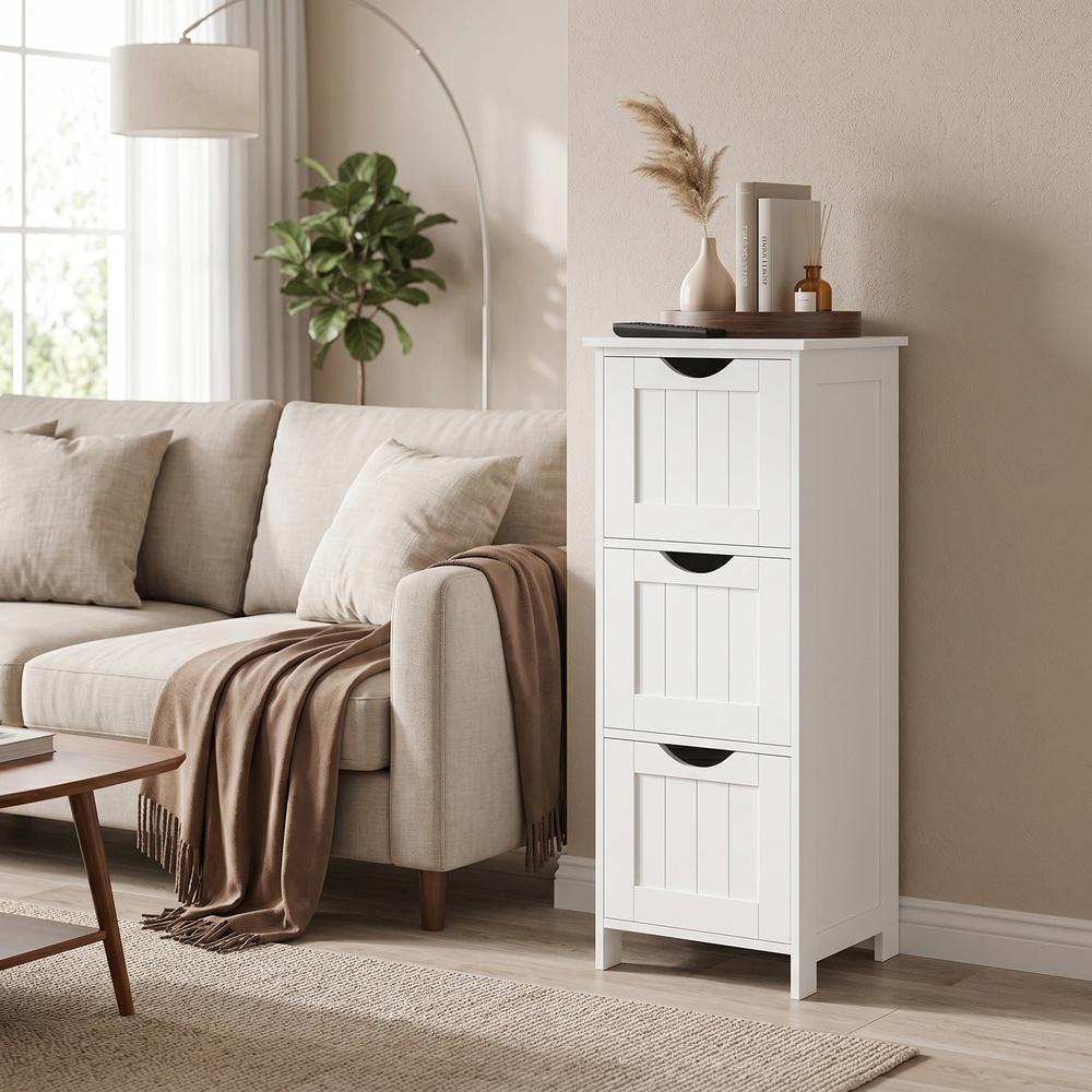 Bathroom Floor Storage Cabinet with 4 Drawers Mystic Grey - image 39