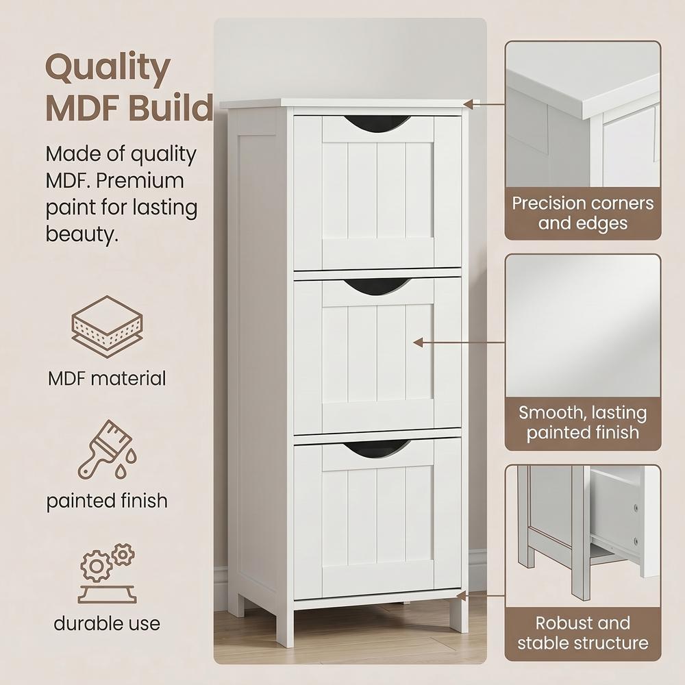 Bathroom Floor Storage Cabinet with 4 Drawers Mystic Grey - image 36