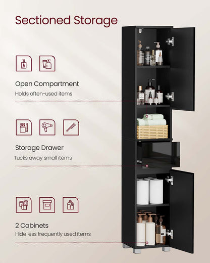 Sleek Bathroom Cabinet with a Drawer - image 3