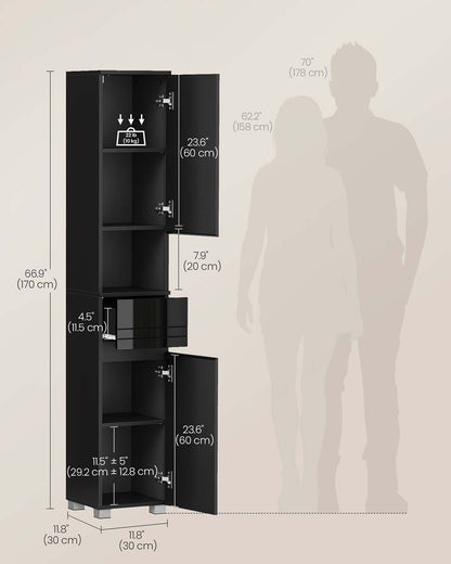 Sleek Bathroom Cabinet with a Drawer - image 5