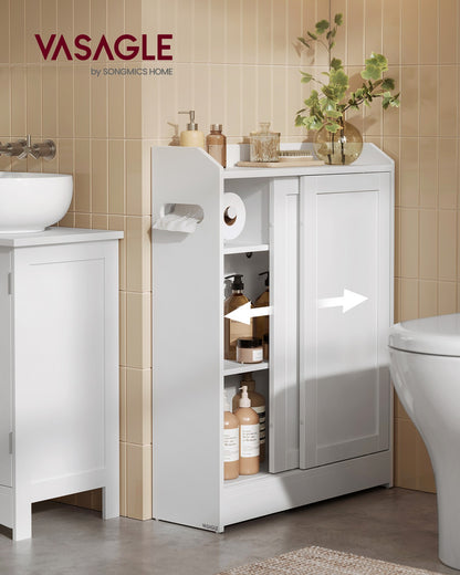 Bathroom Cabinet with Adjustable Shelf 30 x 60 x 110 cm Cloud White - image 2
