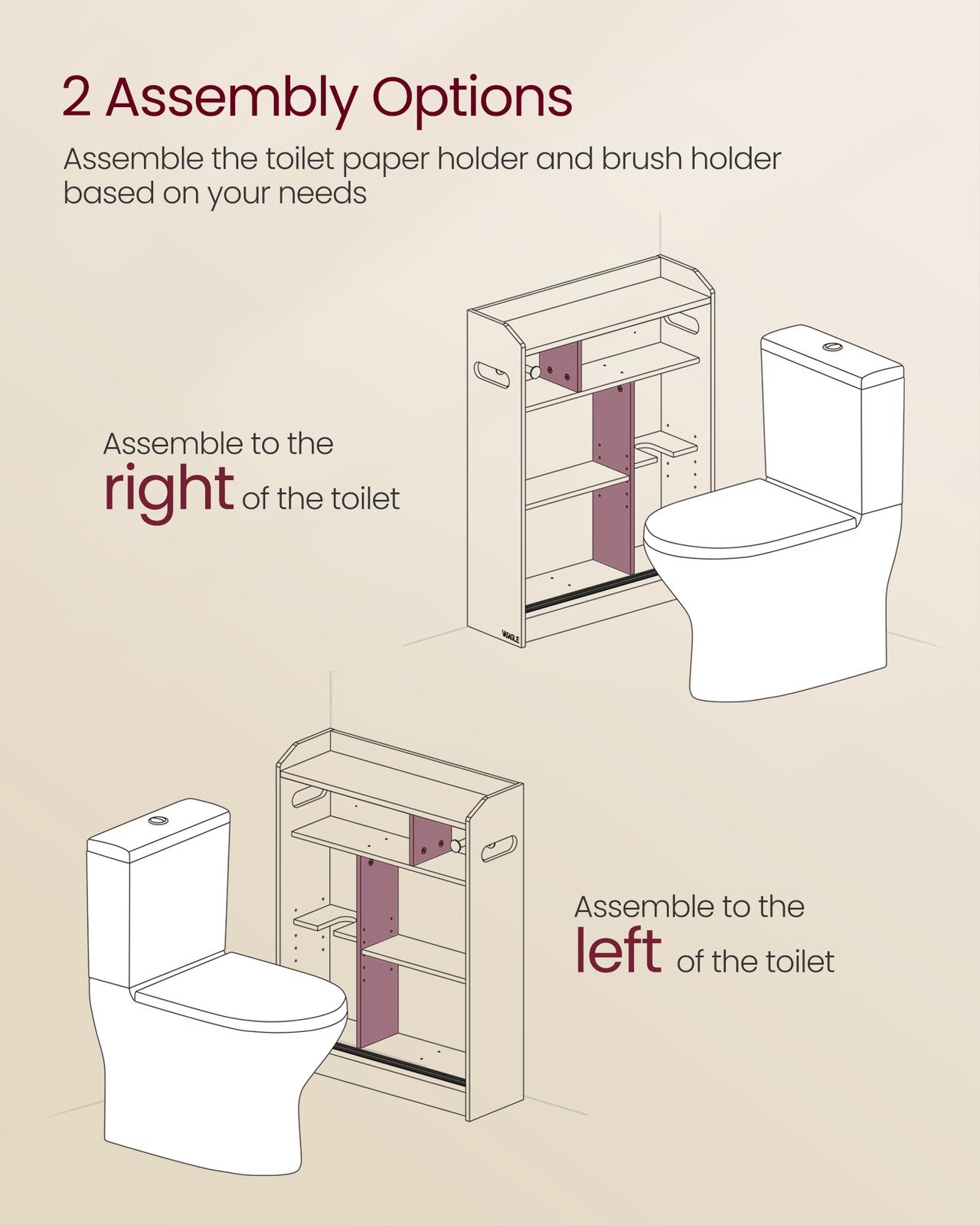 Bathroom Cabinet with Adjustable Shelf 30 x 60 x 110 cm Cloud White - image 4