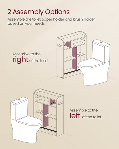 Bathroom Cabinet with Adjustable Shelf 30 x 60 x 110 cm Cloud White - image 4