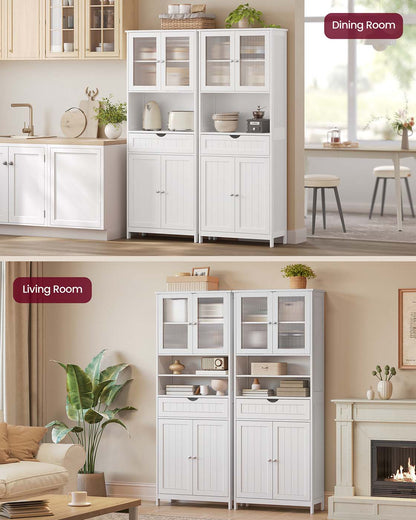 Freestanding storage cabinet with adjustable shelves and drawer - image 6