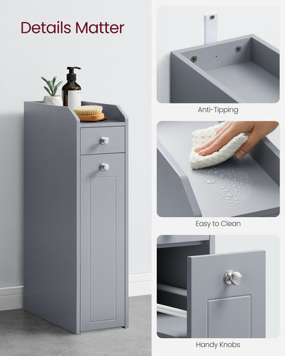 Small Freestanding Bathroom Cabinet with Drawers - image 7