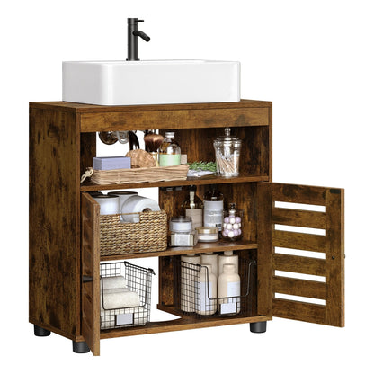 Under Sink Cabinet Rustic Brown without Pedestals - image 9