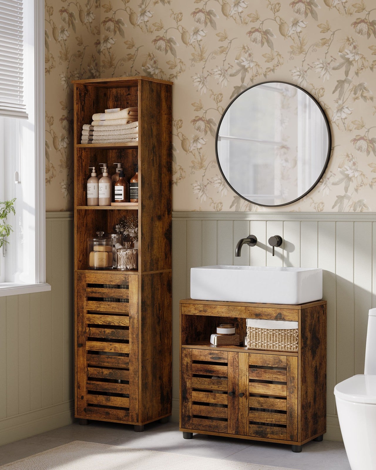 Under Sink Cabinet Rustic Brown without Pedestals - image 11
