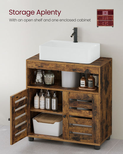 Under Sink Cabinet Rustic Brown without Pedestals - image 13