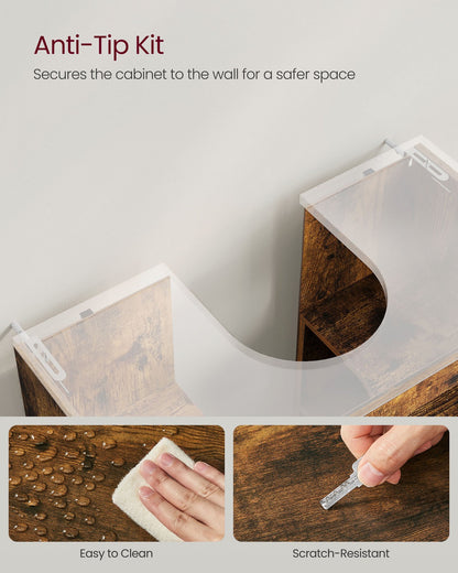 Under Sink Cabinet Rustic Brown without Pedestals - image 14