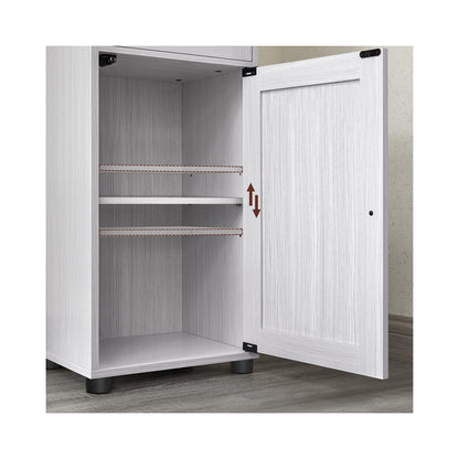 Free-Standing Bathroom Cabinet with Open Shelf Cloud White - image 11